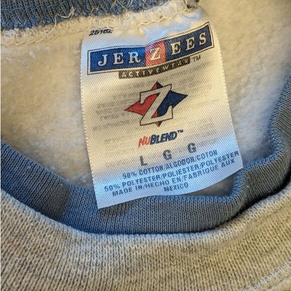 Vintage Jerzees Sweatshirt Women Large Embroidered Floral Pullover Retro 90s - Picture 4 of 15